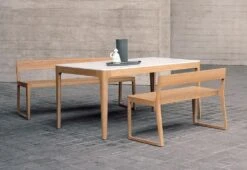 Portsmouth Bench, 2002 -Online Furniture Shop Isokon Plus Home Dining Table corian 2 x Portsmouth Bench