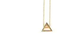 Shape In Shape Necklace, Triangle -Online Furniture Shop Kei Tominaga Shape in Shape Square necklace 02