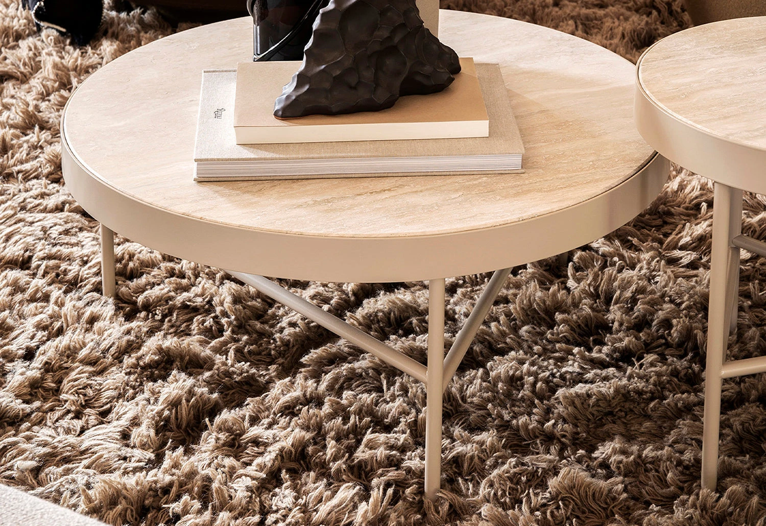 Ferm LIVING Travertine Side Table, Large 4 Ferm LIVING Travertine Side Table, Large - Image 2