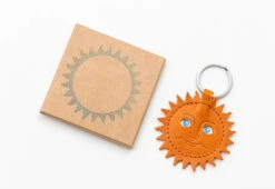Sun Leather Keyring