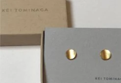 Point 4 Stud Earrings, Curved Circle -Online Furniture Shop kei circle gold 2