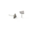 Point 4 Stud Earrings, Bent Square -Online Furniture Shop kei tominaga point 4 stud bent square earring silver 1