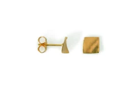 Point 4 Stud Earrings, Curved Square -Online Furniture Shop kei tominaga point 4 stud curved square earring gold 4