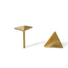 Point 4 Stud Earrings, Bent Triangle -Online Furniture Shop kei tominaga point 4 stud curved triangle earring gold 3