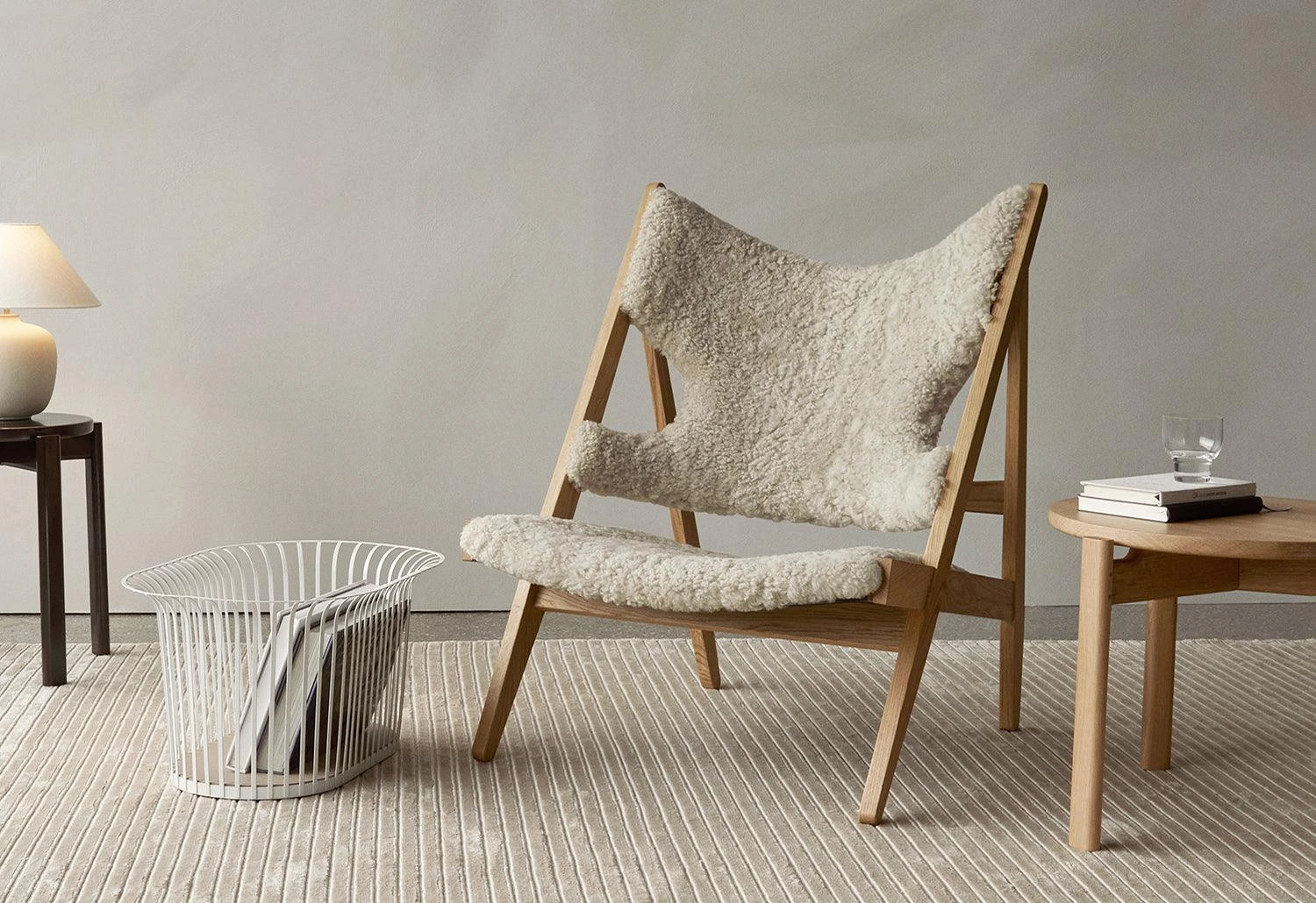 Menu Sheepskin Knitting Chair, 1951 3 Menu Sheepskin Knitting Chair, 1951