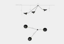 Plafonnier Araignée, 1955 -Online Furniture Shop serge mouille plafonnier araignee 7