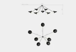 Plafonnier Araignée, 1955 -Online Furniture Shop serge mouille plafonnier araignee 9