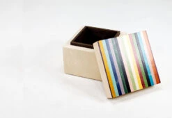Candy Stripe Charm Box -Online Furniture Shop twentytwentyone kevin stamper candy stripe vaneer box cube 3