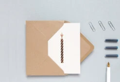 Foil Blocked Copper Candle Card