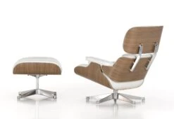Vitra Eames Lounge Chair + Ottoman - Snow, 1956 -Online Furniture Shop vitra eames lounge 670 ottoman white 2